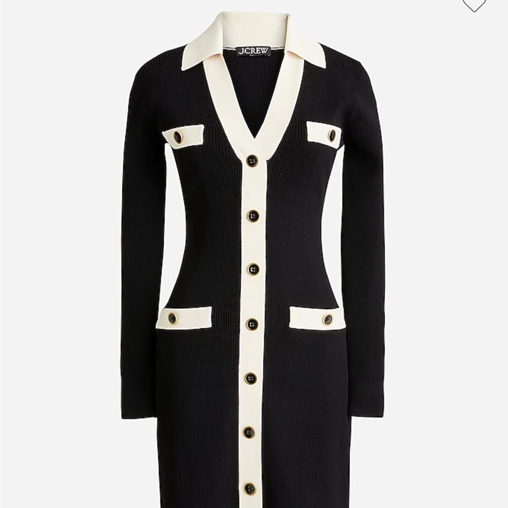 J.Crew contrast trim sweater dress